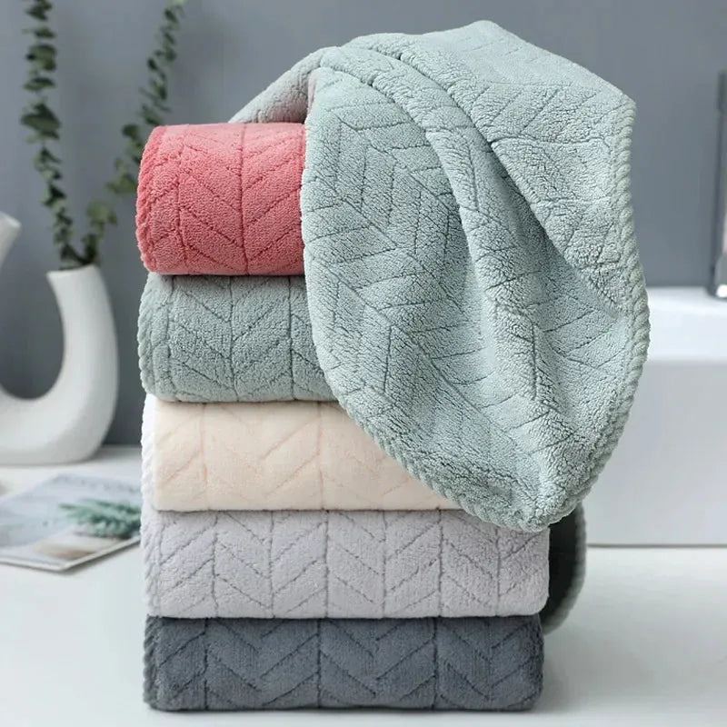 Thickened Coral velvet cotton bath towel increases water absorption adult bath towel soft affinity Household quick-drying