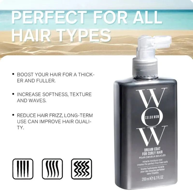 COLOR WOW Dream Coat for Curly Hair-Frizz-Free Curls Made Easy Moisture-Boosting Spray Curl-Enhancing Formula Hair Care Product