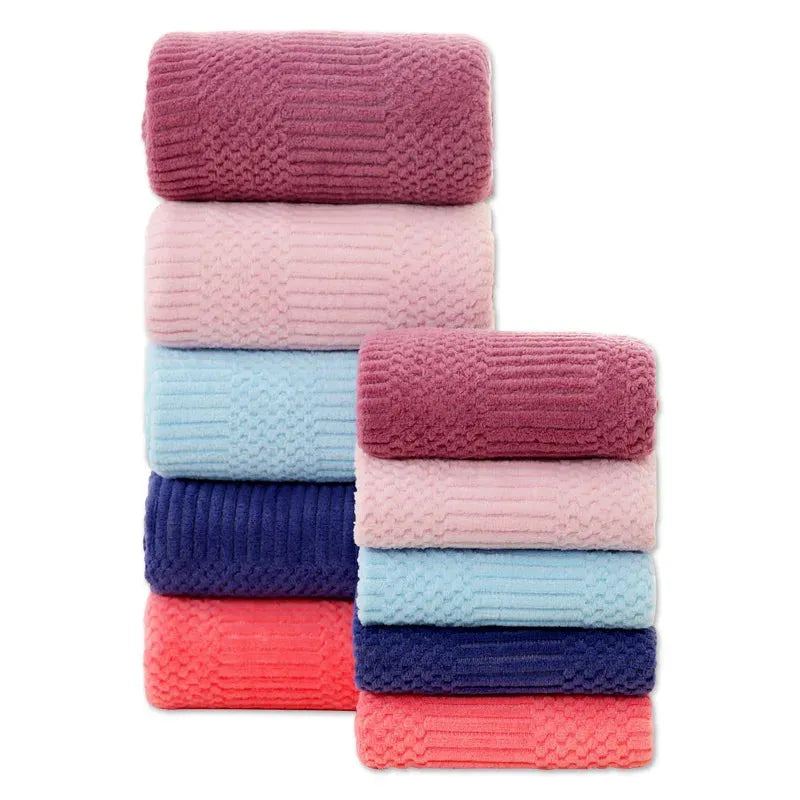 Coral Fleece Absorbent Hair Swimming Face Hand Bath Towel Sets Microfibre Towels Bathroom Towels Microfiber Towel Set 70X140