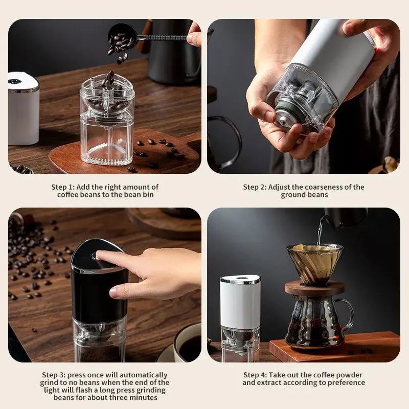 Electric Coffee Grinder USB Charging