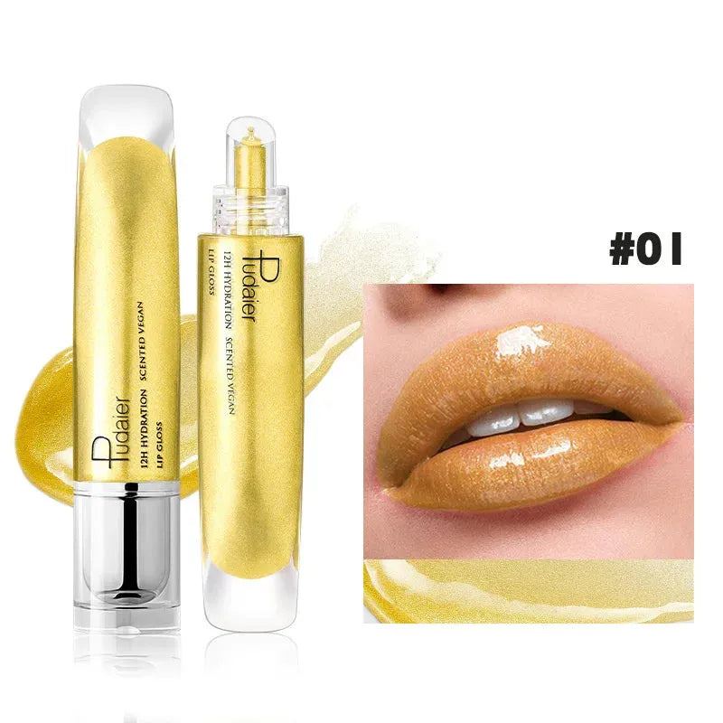 Mirror Liquid Pearlescent Lip Gloss Waterproof Moisturising Translucent Shimmering Red Nude Liquid Lipstick Long Lasting