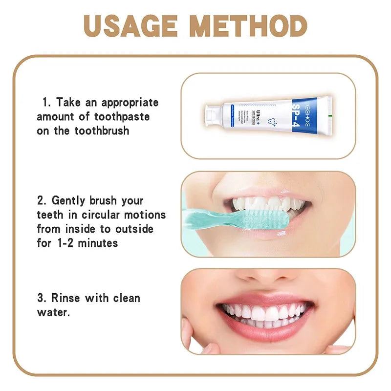 Sp 4 Probiotic Caries Whitening Toothpaste Cleaning Teeth Repair Cavites Cleaner Plaque Remover Fresh Breath Dental Gum Care