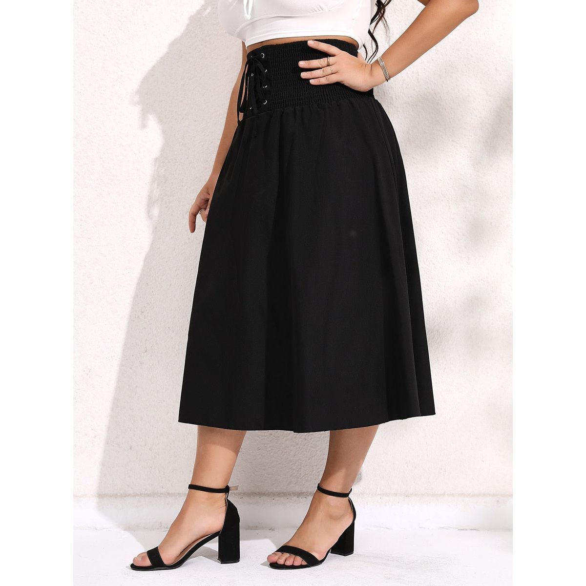 Skirt Women's Plus Size Flare Corset  Fashion Black Dress Women Clothing - Jointcorp