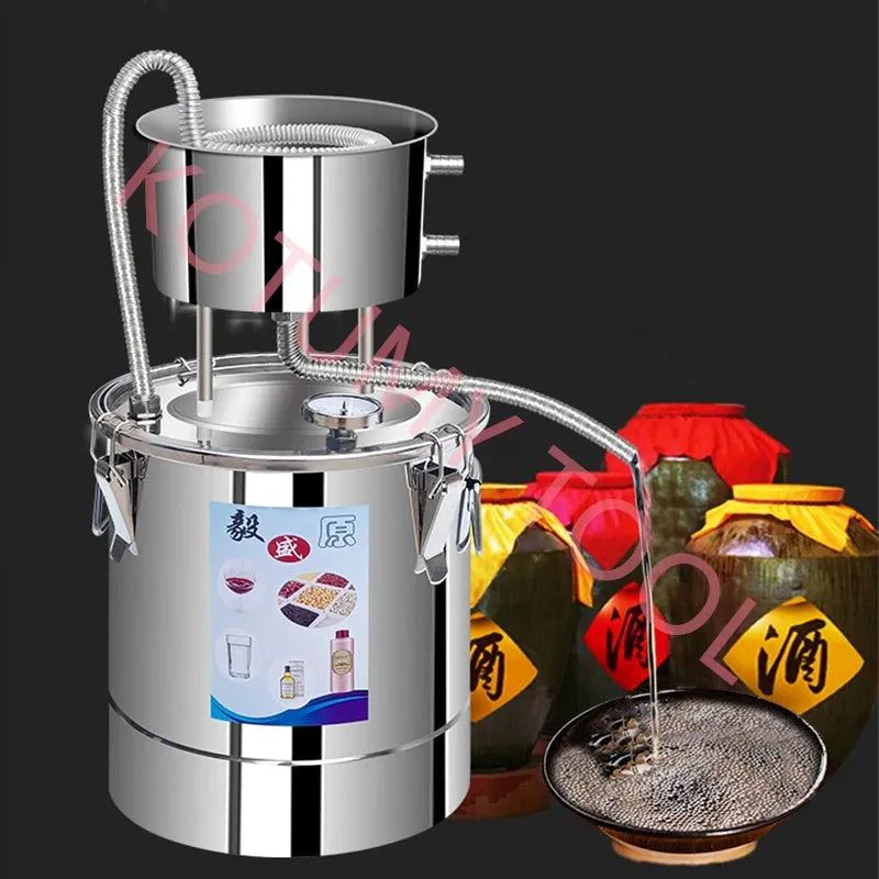 10L Water Alcohol Distiller Stainless Steel DIY Moonshine Equipment for Whisky Wine Still Home Brewing Kit