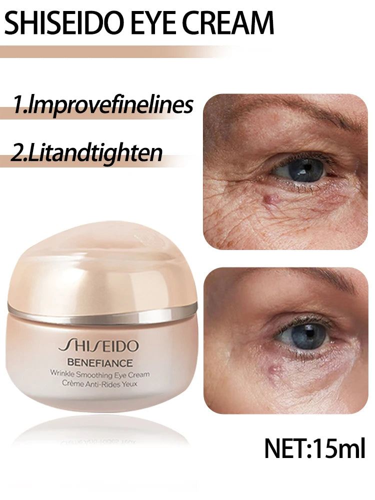Shiseido Benefiance Wrinkle Smoothing Eye Cream,15 Ml Improving Eye Wrinkles, Dark Circles & Puffiness,Anti Aging