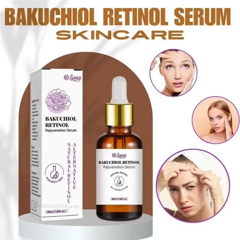 Bakuchiol Retinol Serum Potent Skin Repair & Anti-Aging Serum Pore Refining,Brightening,reducing Ance For Face Care Essence 30ml