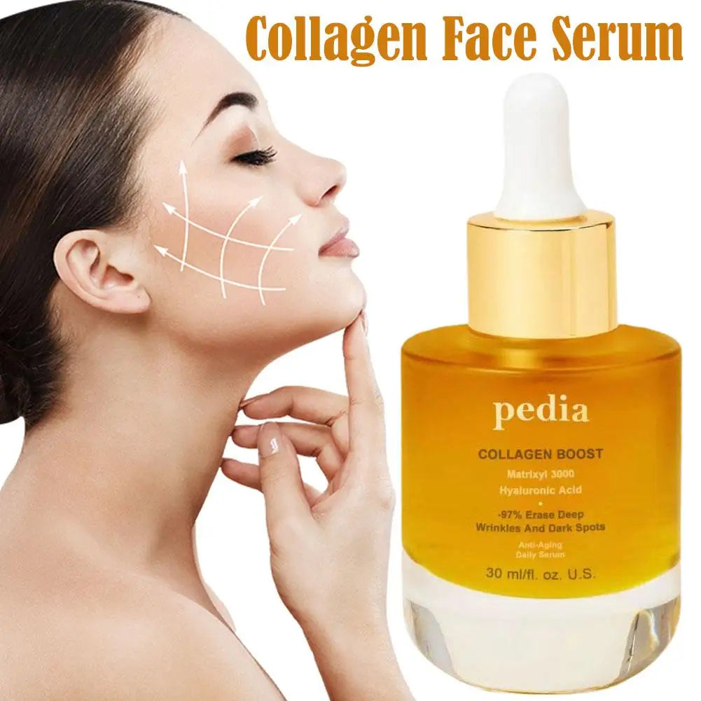30ml Collagen Face Serum Moisturizing Collagen Firming Smoothing Brightening Nourishing Facial Essential Oil skin care product