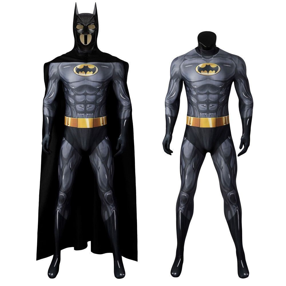 New Bat Cosplay Costume The Animated Series Season 1 Bat Costume 3D Digital Printing Spandex Zentai Suit Outfit with Bat Mask