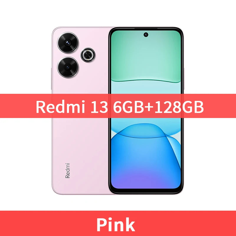 Global Version Xiaomi Redmi 13 Smartphone 108MP Main Camera 5030mAh Battery MTK Helio G91-Ultra 6.79“ Display 33W Fast Charging