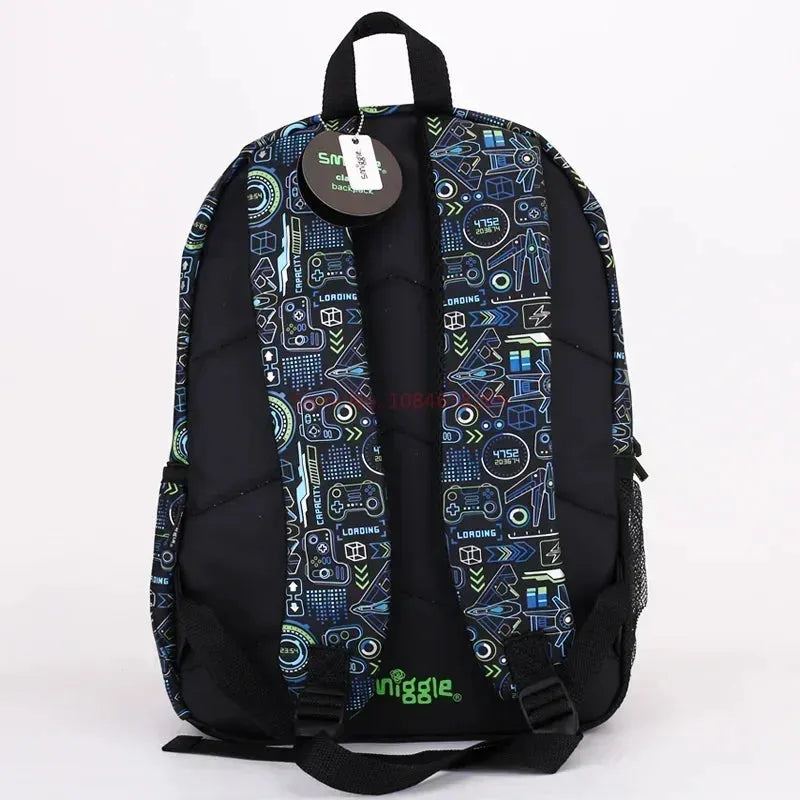 Genuine Australian Smiggle Black Game Controller Backpack Stationery Box Straw Kettle Crossbody Handle Meal Bag Student Gift