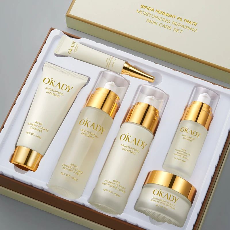 OKADY Hot Sales Low Discount Bifida Ferment Lysate Moisturizing Anti-Aging Lotion Toner Cream Organic Skin Care Set