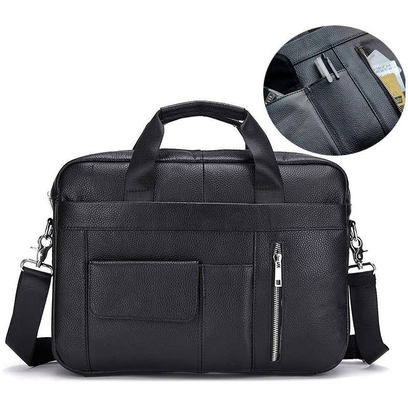 Handbags Casual Leather Laptop Bags Male Business Travel