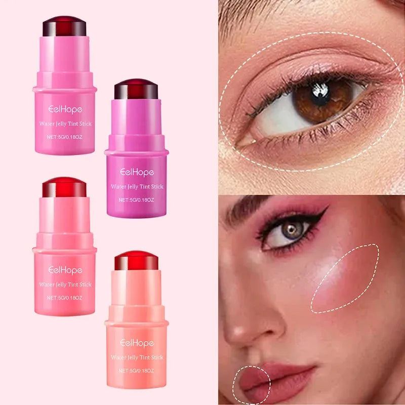 Fruit Jelly Blush Lip Gloss Sticklightweight And Naturalbrighten Your Skin Tonelip Gloss Sticklong-lasting And Waterproof