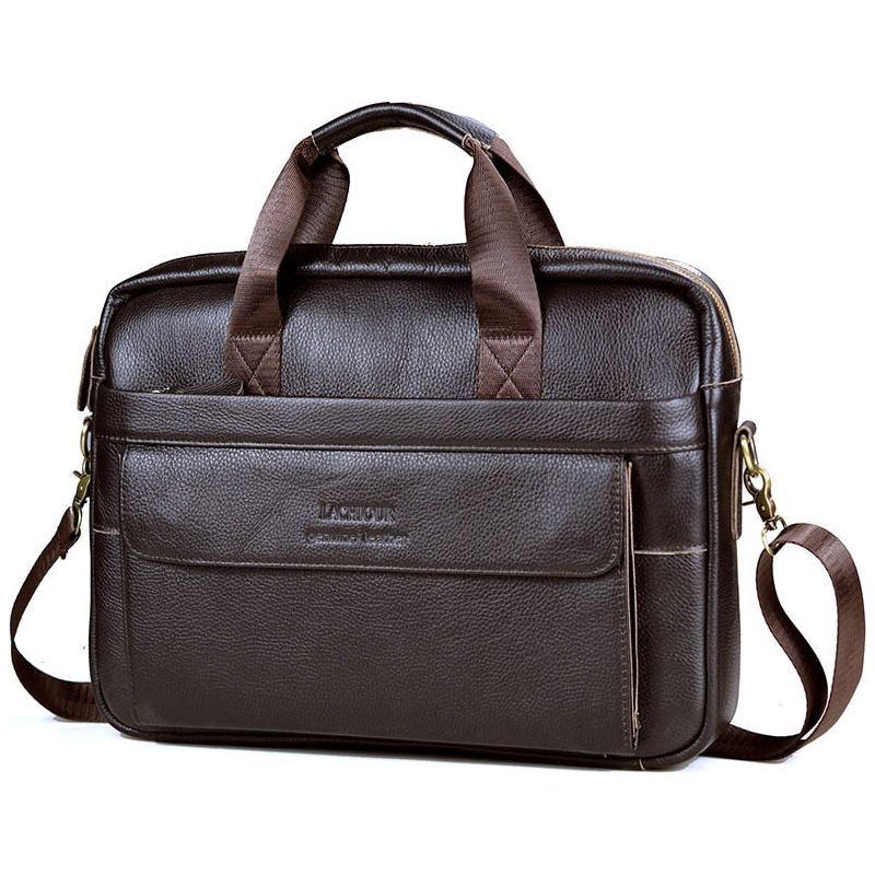 Handbags Casual Leather Laptop Bags Male Business Travel