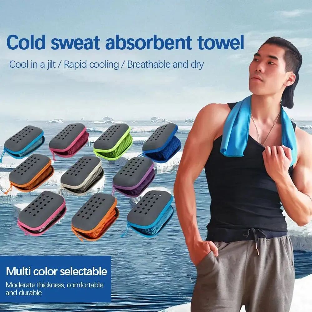 EVA Boxed Microfiber Quick Drying Camping Fitness Cool Towel Cold Sports Towel Sports Cooling Ice Towel