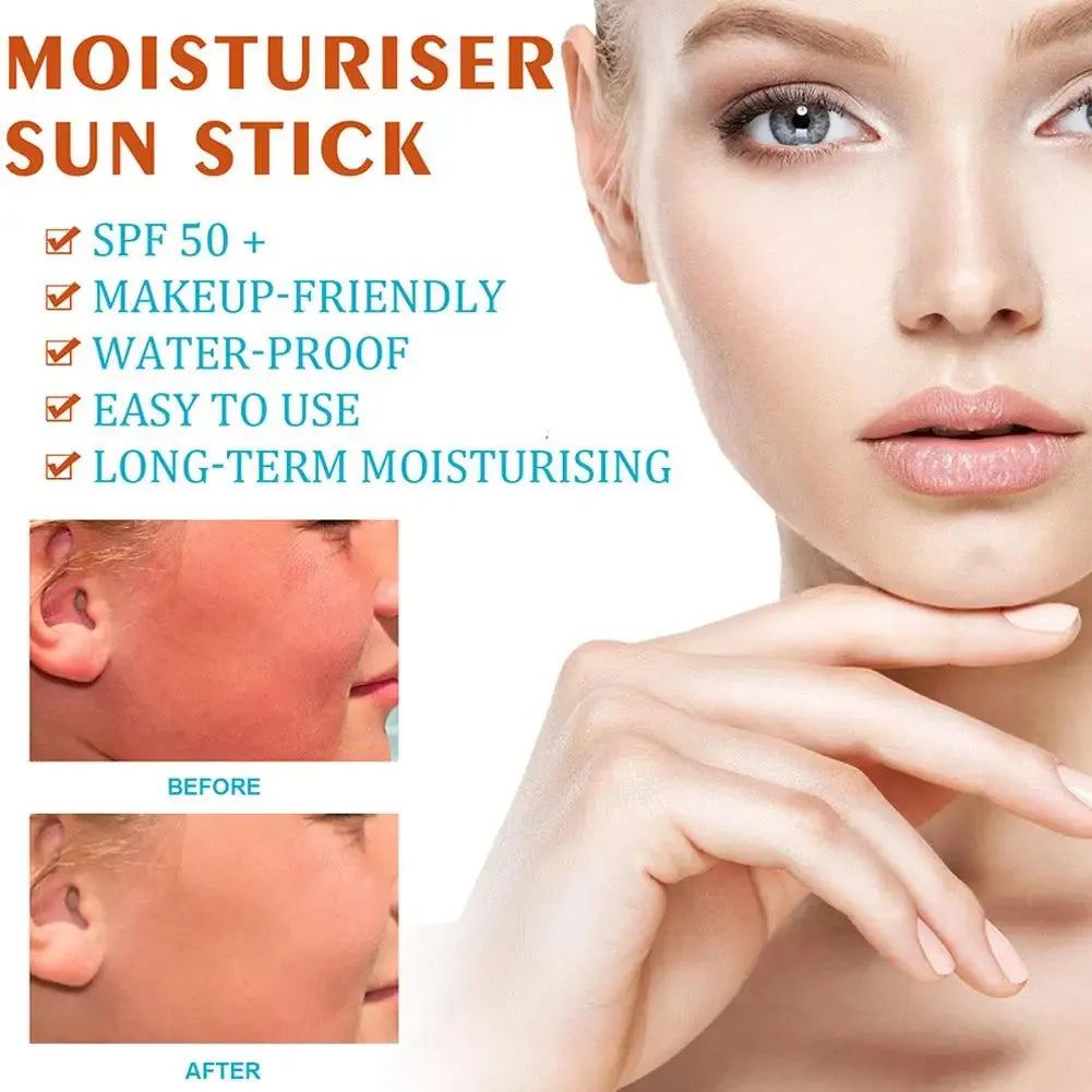 Moisturizing Sunscreen Stick Waterproof UV Protective Sun Cream Brightening Non-sticky Makeup Lightweight For All Skin Types