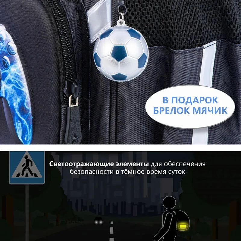 Orthopedic Backpack For Boys Cartoon 3D Primary School Students Bookbags Kids Satchels Children Backpack 8 Years mochilas