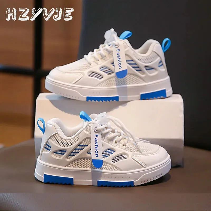 Children's Spring and Autumn Sports Board Shoes Kids Boys Trend Breathable Sneakers Basketball Shoes Grils All-match White Shoes
