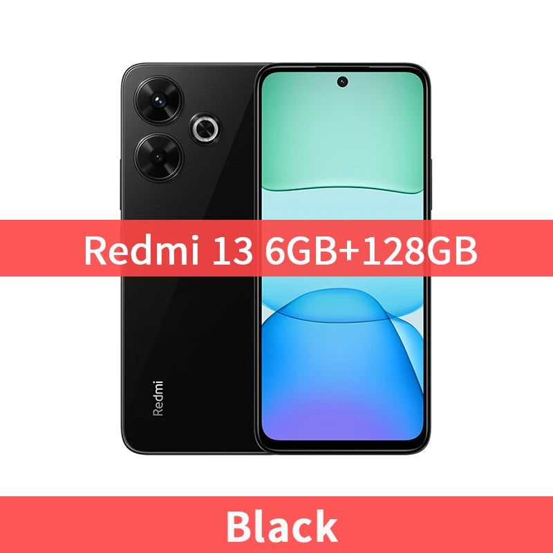Global Version Xiaomi Redmi 13 Smartphone 108MP Main Camera 5030mAh Battery MTK Helio G91-Ultra 6.79“ Display 33W Fast Charging