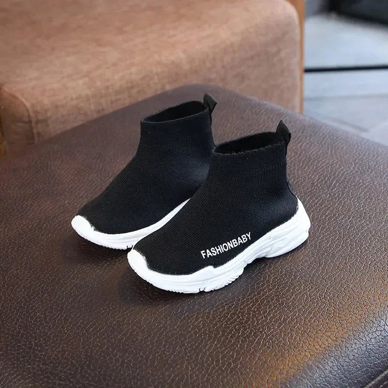 Tenis Kids Shoes 2023 Autumn New Children Sock Shoes Girl Boy Breathable Mesh Casual Shoe Versatile High Top Sport Shoe Tênis