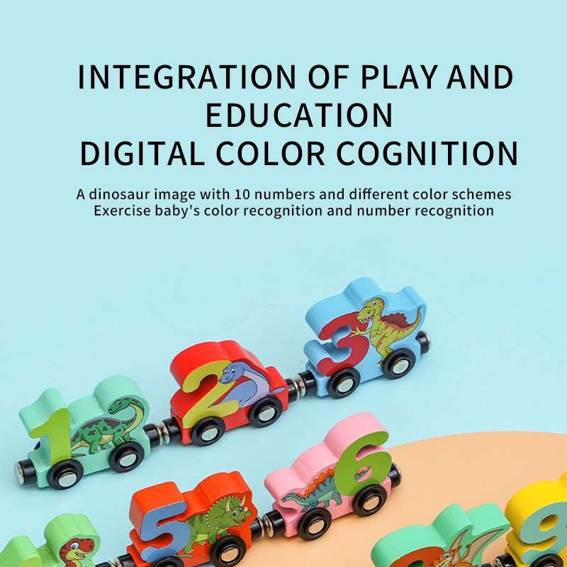 Magnetic Small Train Digital Building Blocks 11PCS Multi-Function Toys Children's Educational Intelligence Brain Assembly Toy