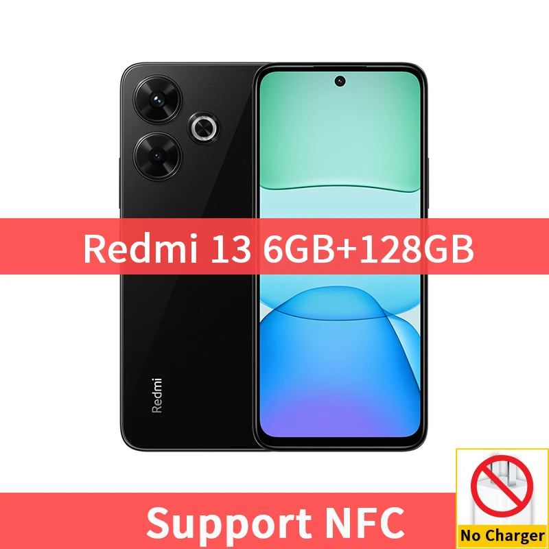 Global Version Xiaomi Redmi 13 Smartphone 108MP Main Camera 5030mAh Battery MTK Helio G91-Ultra 6.79“ Display 33W Fast Charging