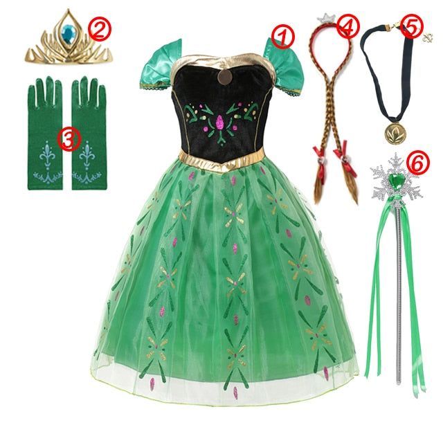 Disney Frozen Costume Princess Dress for Girls