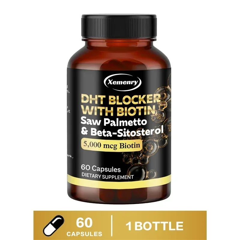 DHT Blocker for Men and Women - Promotes Hair Growth, Reduces Baldness and Hair Thinning, Save Your Hairline