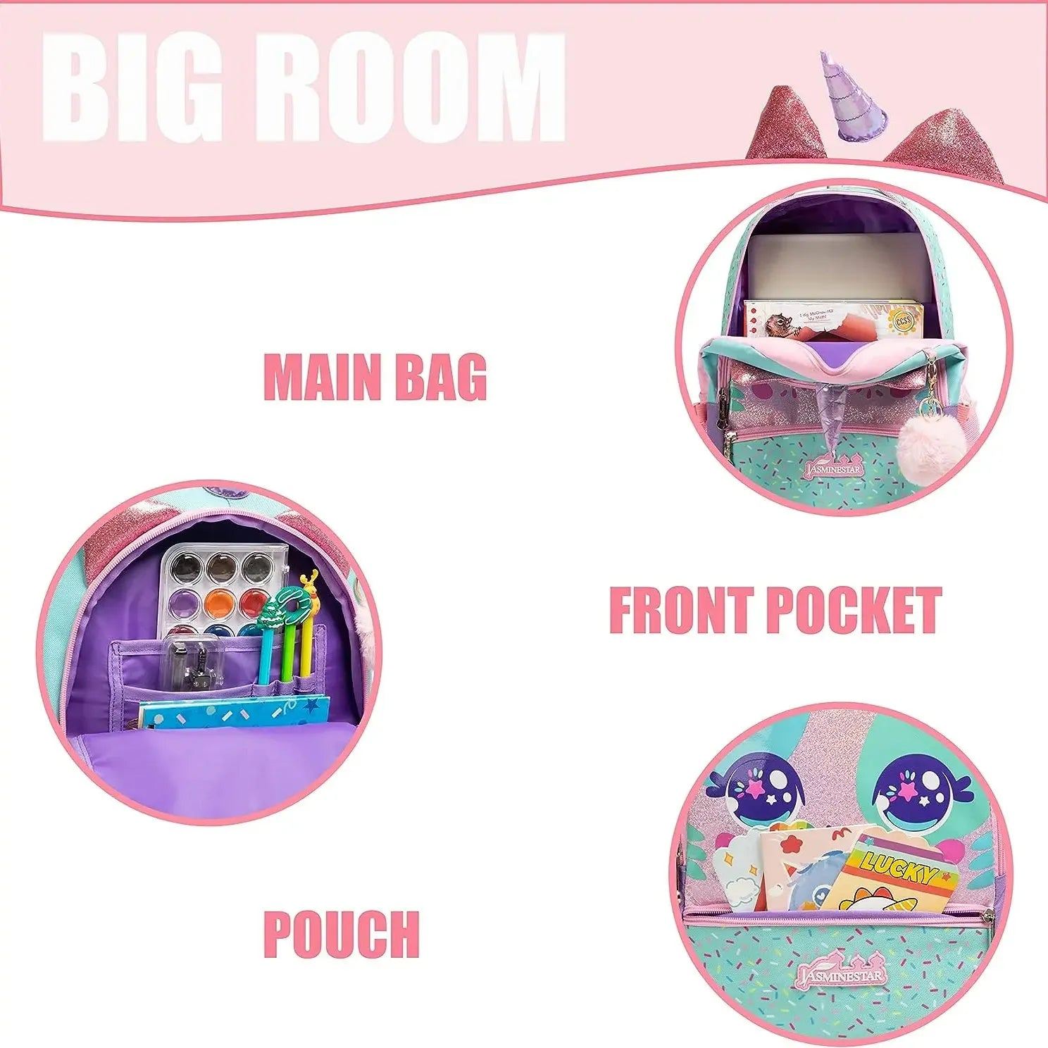 Kids Backpacks for Girls School Bag with Lunch Box School Backpack for Girls Set Cute Bookbag for Kindergarten backpack for kids