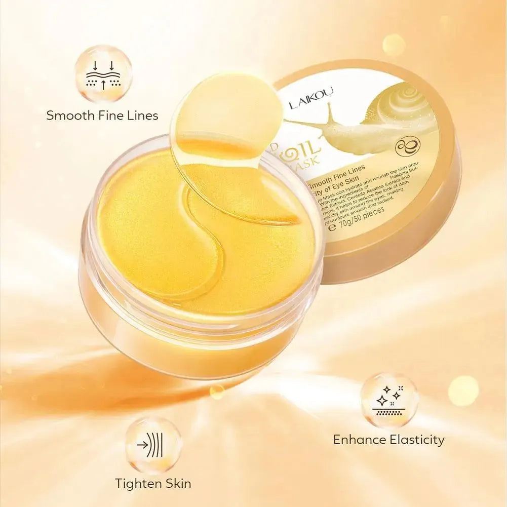 Golden Snail Eye Mask Wrinkles Remover Under Eye Patches Anti Dark Circles,Rejuvenating Treatment Refreshing Eye Care Products