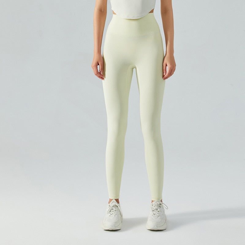With Logo Seamless Gym Training Leggings Women 20 Colors Sports Leggings Stretch Nylon Lycra No Embarrassing Lines Yoga Pants
