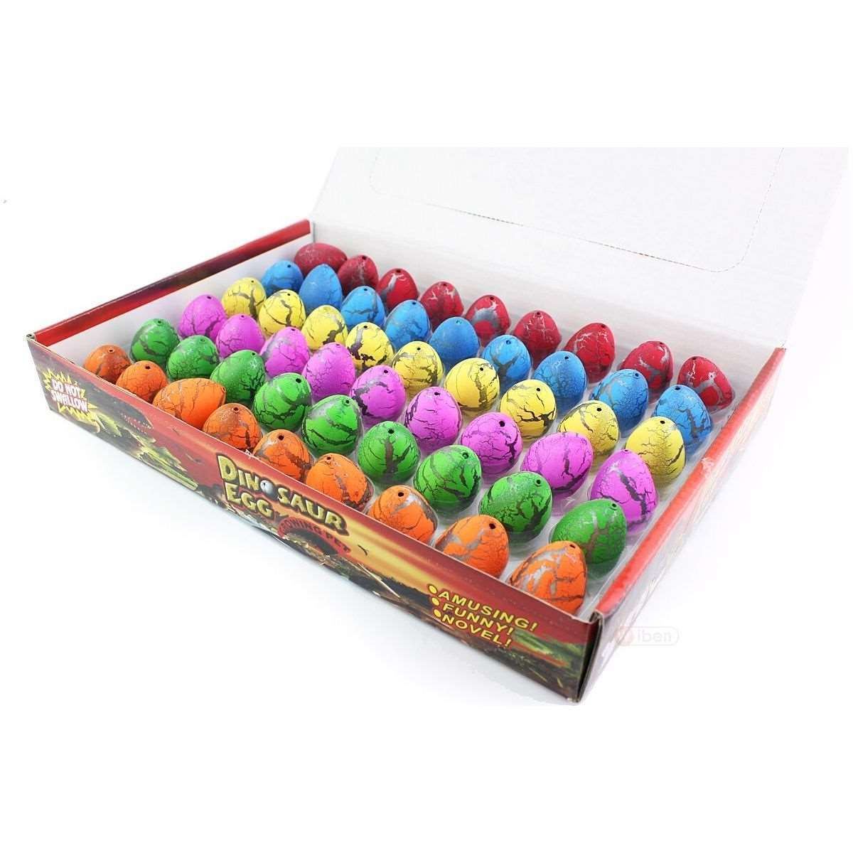 60pcs Magic Dinosaur Eggs Hatching In Water Growing Dinosaur Egg Animal Breeding Educational Toys for Children Kids Gift