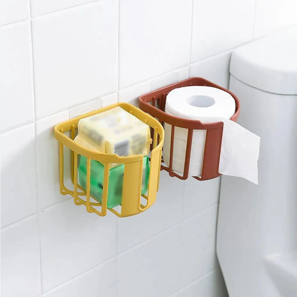 Toilet Paper Shelf Anti-rust Nail-free Wall-mounted Tissue Box Holder