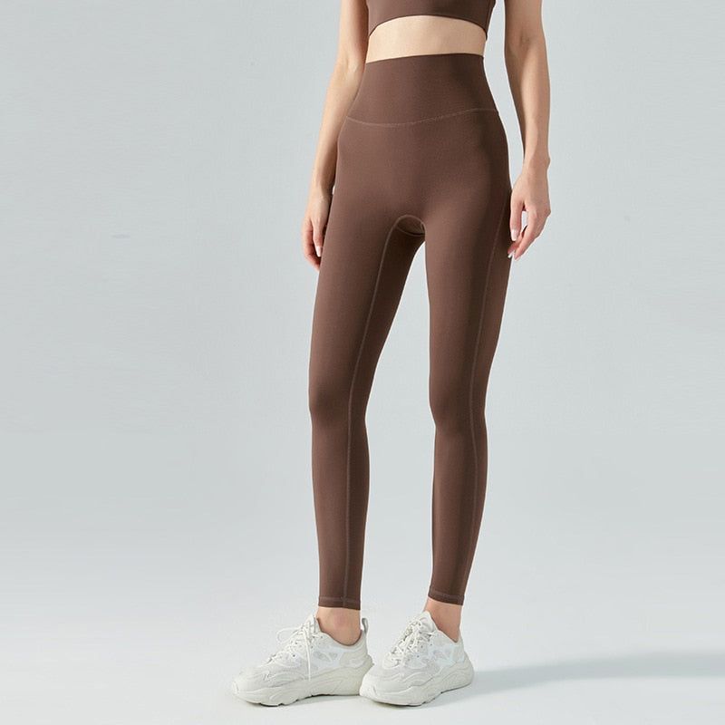 With Logo Seamless Gym Training Leggings Women 20 Colors Sports Leggings Stretch Nylon Lycra No Embarrassing Lines Yoga Pants