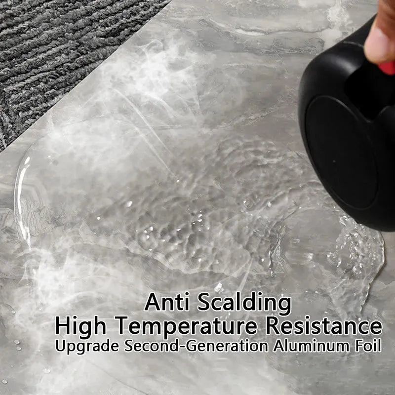 60CM Kitchen Countertop Wall Stickers Self-Adhesive Marbled Tile Wallpaper Waterproof Stove Cabinet Renovation Film Decoration