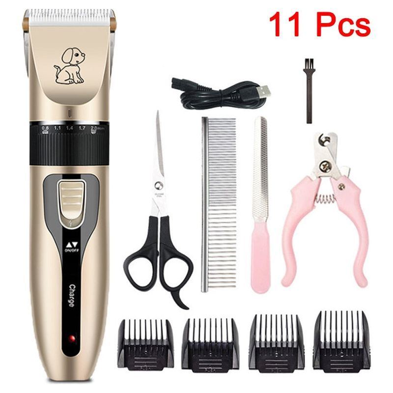 Professional Cat Dog Hair Clipper Grooming Kit Rechargeable Pet Hair Trimmer Shaver Set Animals Hair Cutting Machine Low-Noise - Jointcorp