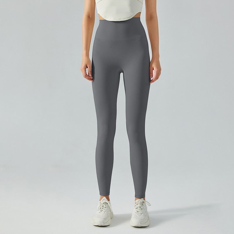 With Logo Seamless Gym Training Leggings Women 20 Colors Sports Leggings Stretch Nylon Lycra No Embarrassing Lines Yoga Pants
