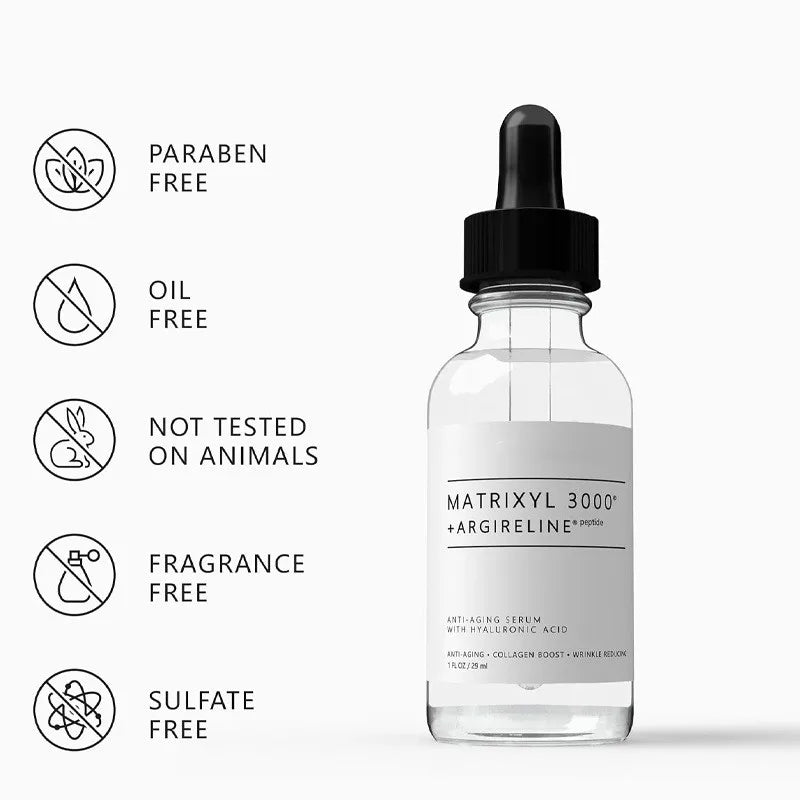 FACIAL PEPTIDE Serum FIRMS SKIN, REDUCES WRINKLES AND COLLAGEN LOSS, DELAYS AGING AND MOISTURIZES Serum29ML