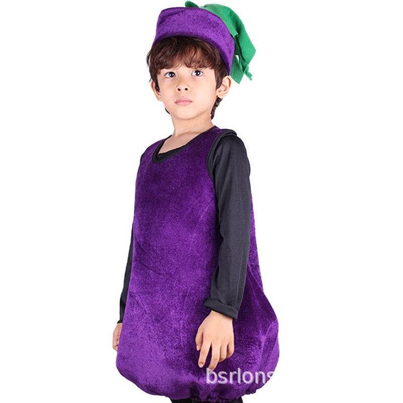 Children's Fruit Vegetables Clothing Modelling All Saints Garment Cosplay Take Tomato Lemon Grape Banana Strawberry Costume