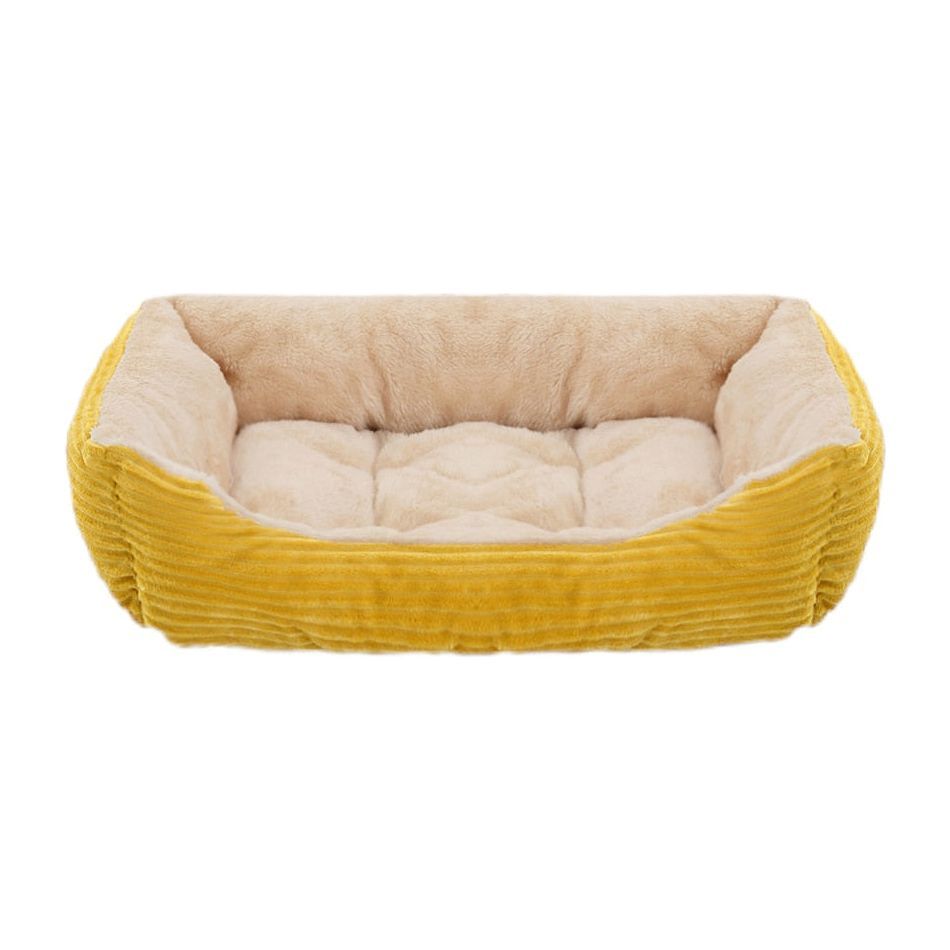 Pet Cat Dog Bed Cozy Square Plush Kennel Puppy Sofa Bed Small Large Dog Sleep Pad Portable Pet Bed Nest Pet Supplies Accessories