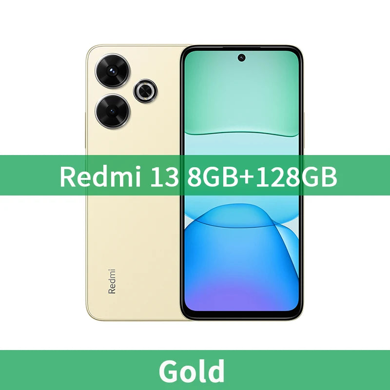 Global Version Xiaomi Redmi 13 Smartphone 108MP Main Camera 5030mAh Battery MTK Helio G91-Ultra 6.79“ Display 33W Fast Charging