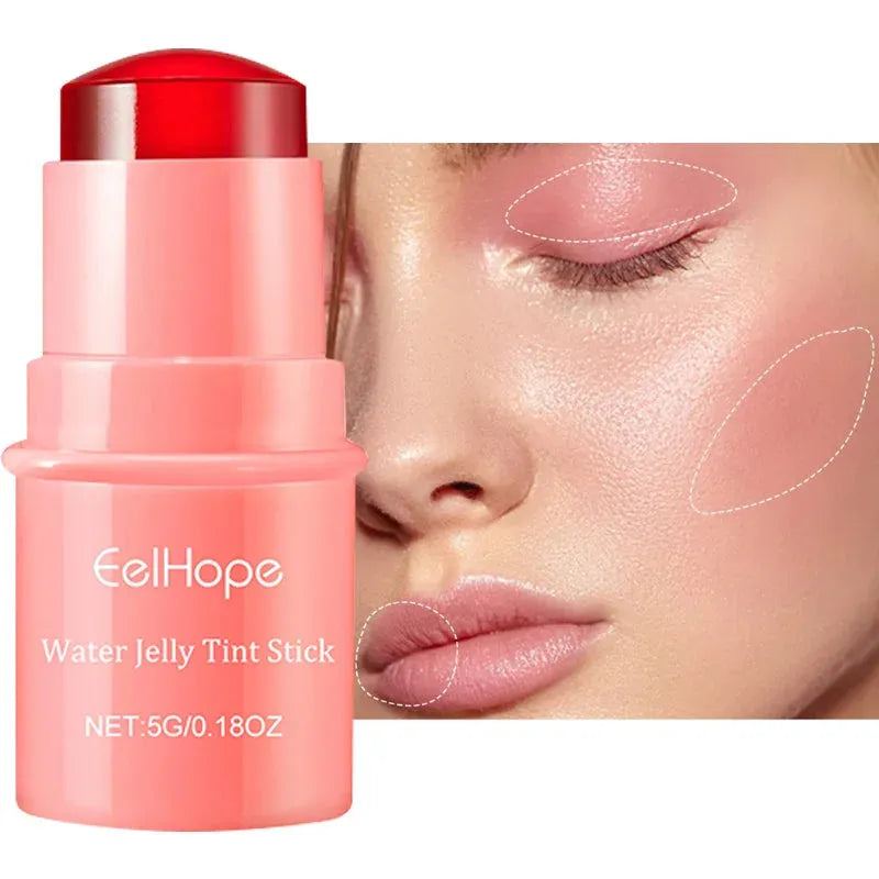 Fruit Jelly Blush Lip Gloss Sticklightweight And Naturalbrighten Your Skin Tonelip Gloss Sticklong-lasting And Waterproof