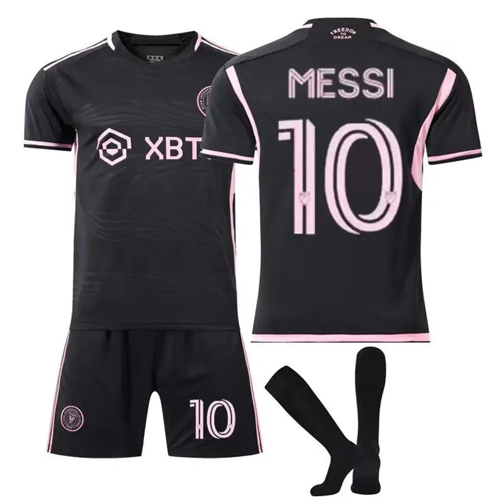 MIA MI Messi Camiseta No10 Football Jersey Boy Kid T-Shirt Set Adult Sportswear Girl Sportsuit Protective Clothing Cosplay Kit