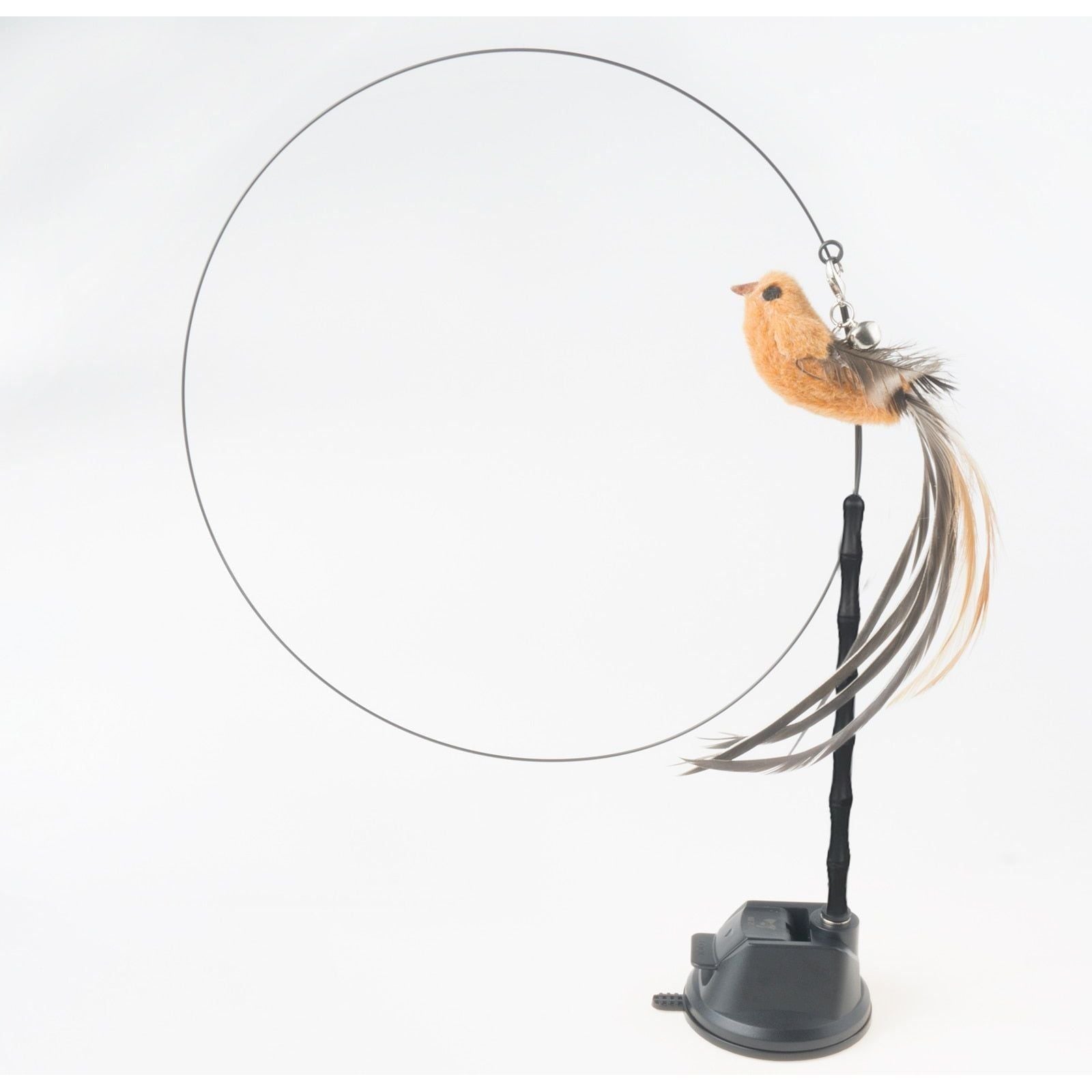Handfree Bird/Feather Cat Wand with Bell Powerful Suction Cup Interactive Toys for Cats Kitten Hunting Exercise Pet Products