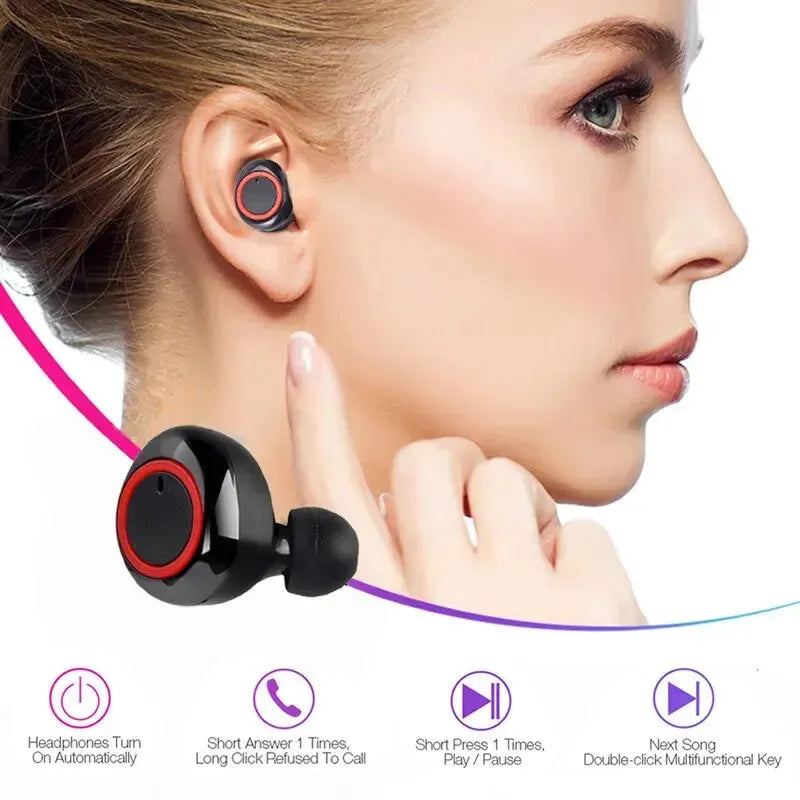 Y50 TWS Wireless Headphones Sport Earphone 5.0 Bluetooth Gaming Headset Microphone Phone Wireless Earbuds For Xiaomi Huawei LG