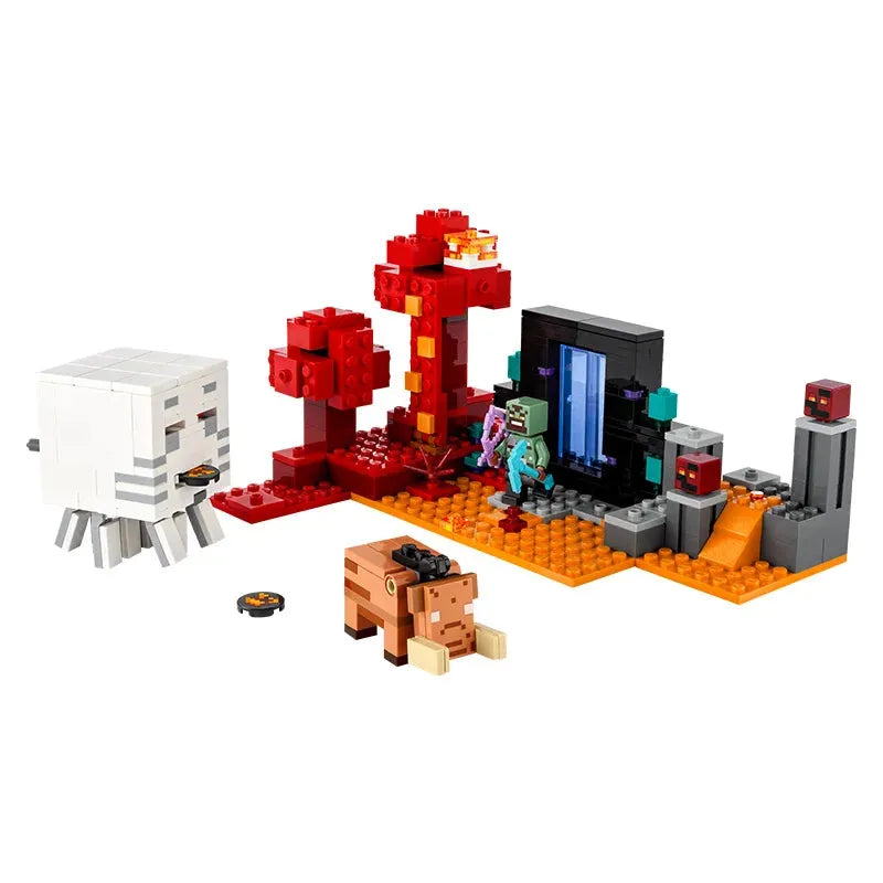 LEGO Minecraft 21255 Lower Boundary Portal Ambush Boys And Girls Puzzle Building Block Children's Toy