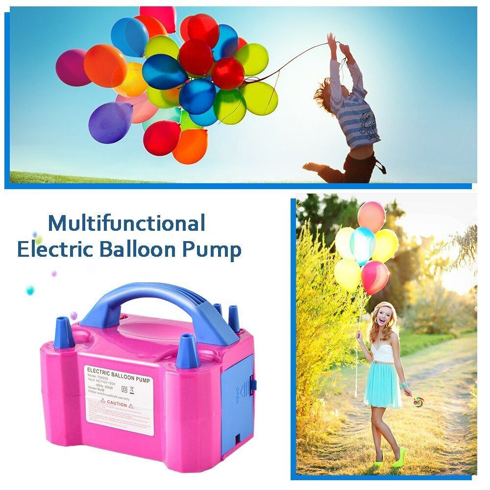 Electric Balloon Inflator Dual-Nozzle Globos Machine Air Blower for Party Balloon Arch Column Stand Inflatable