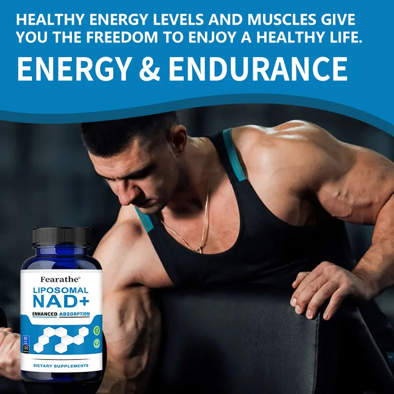 Liposomal NAD+ with Trimethylglycine, Maximum Absorption, NAD+ Boosting Supplement, Anti-Aging, Cellular Energy, DNA Repair