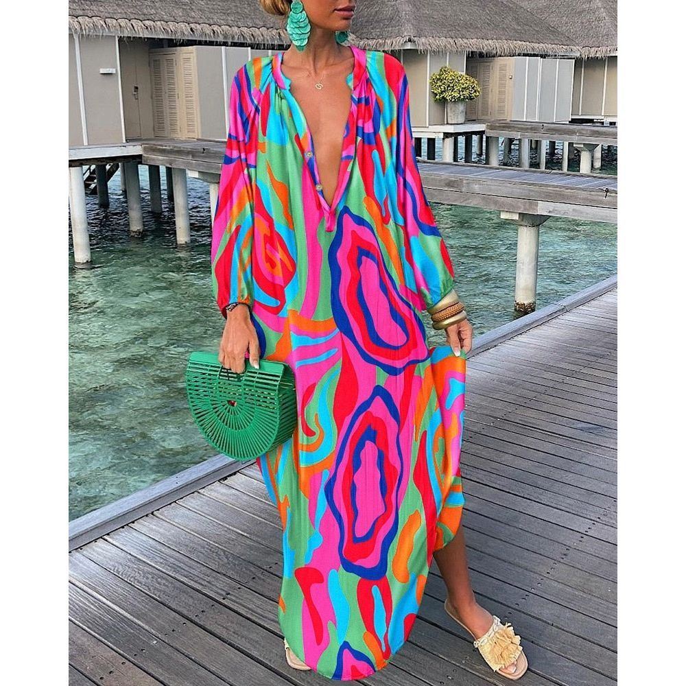 Long Dress for Women Loose Dresses Graphics Print Y2k Casual Punk Elegant Holiday Loose Autumn Gothic Vintage dresses