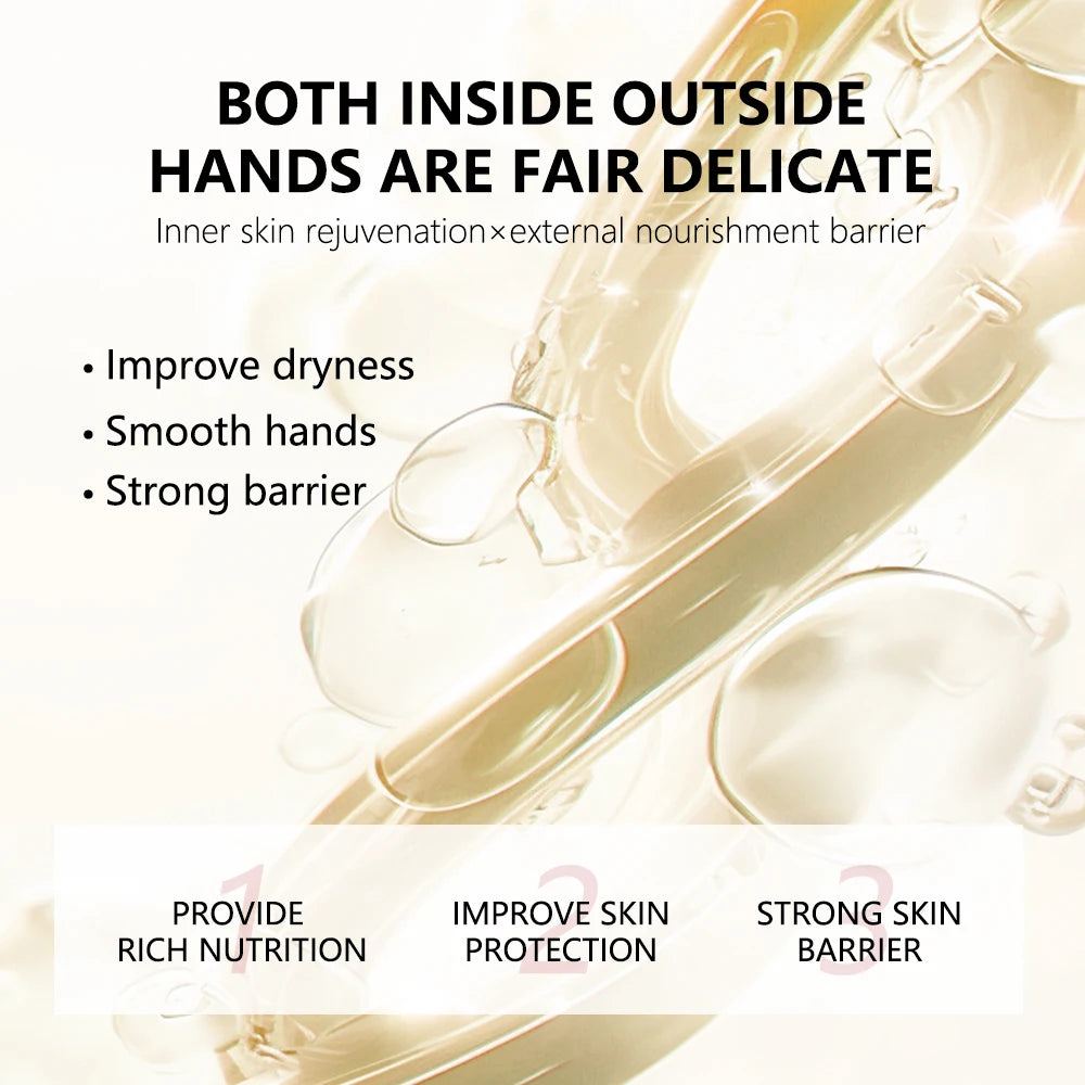 8pcs Nicotinamide Goat Milk Moisturizing Hand Mask Gloves Cracked Hands Anti-aging Repair Rough Hand Skin Care